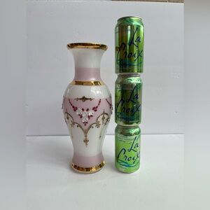 Elegant Gold and Pink Vase